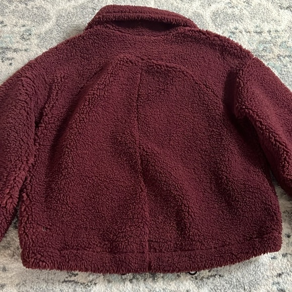Lululemon Cinchable Fleece Zip-Up in Red Merlot - Picture 8 of 9